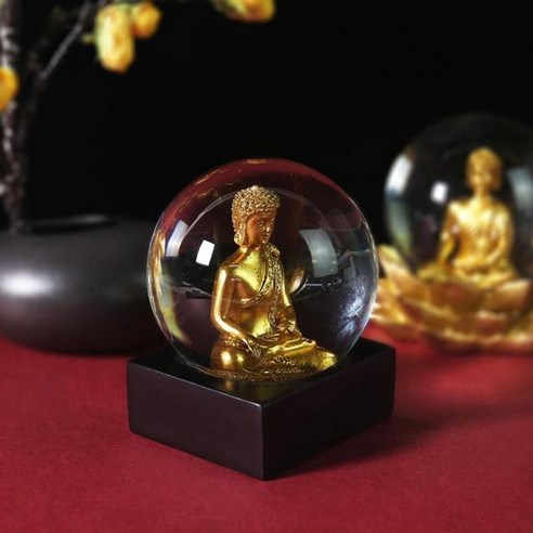 Seated buddha statue thai buddism figurines desktop 조각 명상 제단 정원 장식 차 당, 스퀘어 베이스