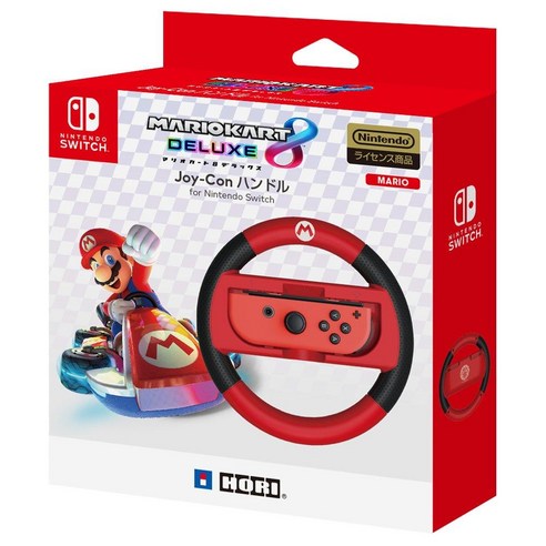 HORI 【Nintendo Switch 대응】 마리오 카트 8 디럭스 Joy-Con 핸들 for Nintendo, 1개, 상품명참조