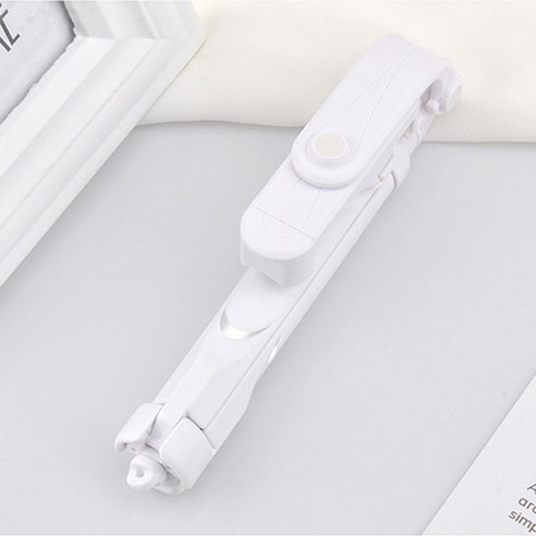 [진뢰] 아이폰6 8 Plus Huawei Android Stick용 삼각대 모노포드 블루투스 지원 셀카봉 버튼 포함, White