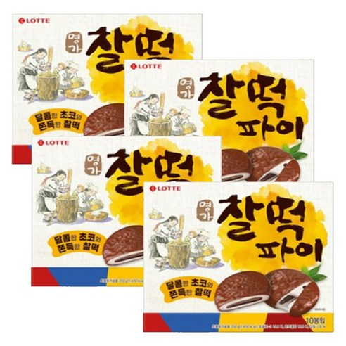 롯데제과 명가 찰떡파이, 350g, 4개