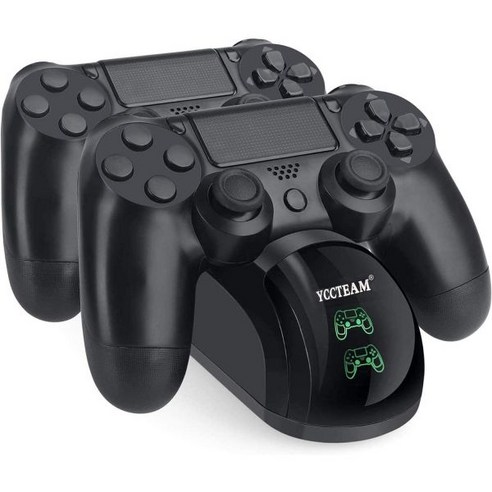 닌텐도 스위치 oled 마리오 레드, Nintendo Switch 플레이스테이션4프로 9 PSP 플레이스테이션 악세사리 보조 게임 부품 부속 PS4 컨트롤러 충전기 PS4/PS4 슬림/PS4 프로 컨트롤러용 업그레이드된 고속 충전 포트 도킹 스테이션 스탠드 블랙