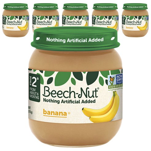 비치넛 과일 퓨레 113g, 6개, Bananas (바나나)