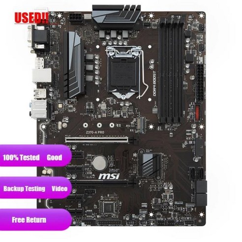 MSI Z270-A PRO 마더보드 LGA 1151 DDR4 인텔 데스크탑 SATA III B3.0 PCI-E X16 용 중고, 한개옵션0