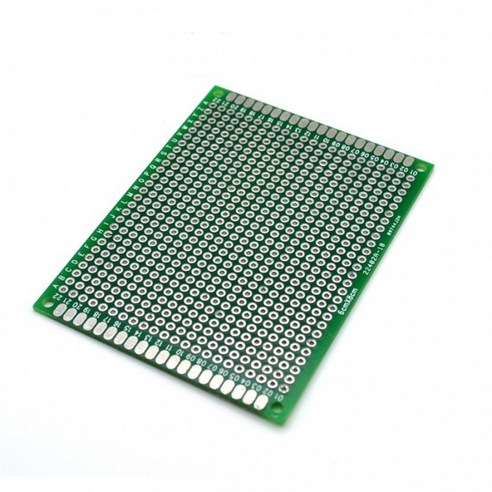 (1+1) PCB 기판 6cmX8cm 양면 회로 구성 판 회로판 프로토 타입 제작 실험 테스트 DIY