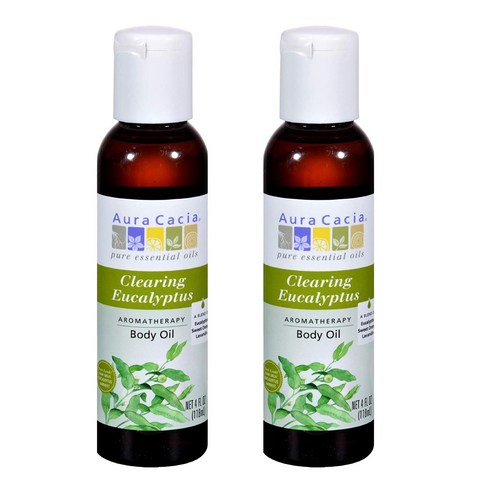 아우라카시아 아로마테라피 바디 오일, 118ml, 2개, Clearing Eucalyptus