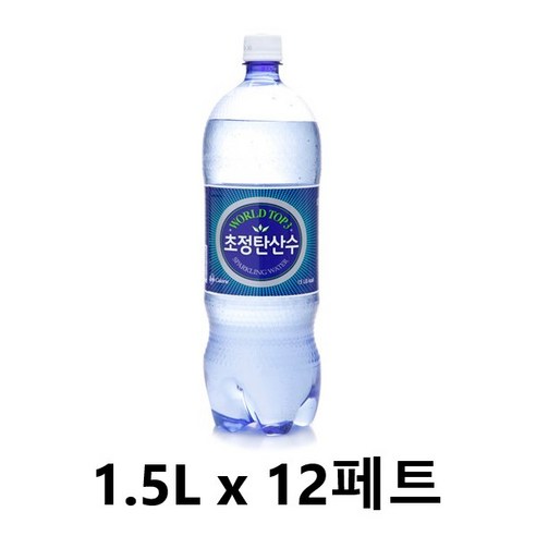 초정탄산수 플레인, 1.5L, 12개
