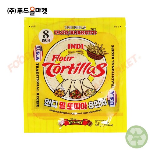 푸드올마켓_ 인디 밀또띠아 8인치 360g