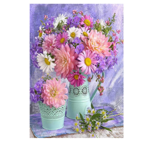 장미 데이지 해바라기 백합 모란 화초 보석십자수 DIY 키트 40*50cm 17종, 015