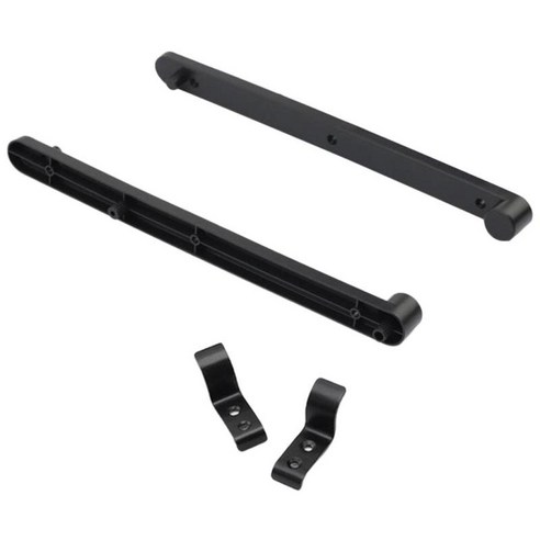 1 쌍의 플라스틱 캐비닛 찬장 슬라이딩 레일 세트 하드웨어 자동 폐쇄 블랙, 244x19.3mm