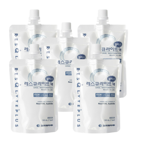 [건강기원] 레스큐라이트 플러스액 5포 수분 보충 전해질 미네랄 충전, 100ml, 5포