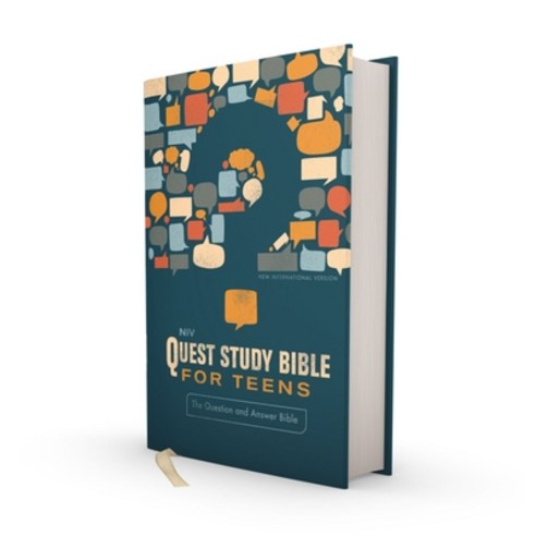 (영문도서) Niv Quest Study Bible for Teens Hardcover Navy Comfort Print: The Question and Answer Bible Hardcover, Zondervan, English, 9780310457039