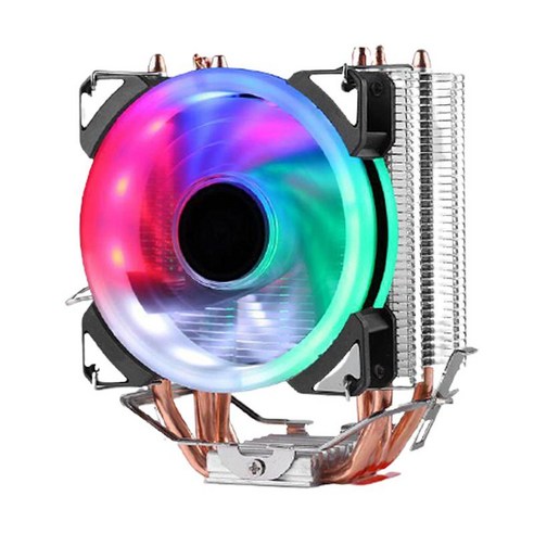 AMD용 분리형 CPU 쿨러 싱글/듀얼 쿨링 LED 9cm 팬, 듀얼 타워 2 팬, 다색, 금속