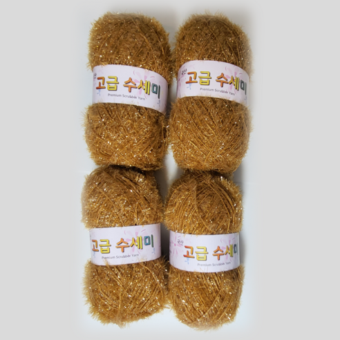 울클럽 별꽃수세미 만들기 DIY 고급수세미실 80g 4볼세트 (총 320g), 142카멜, 1개
