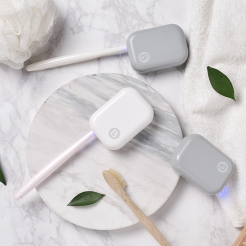 [국내산] 리빙앤봄 UVC LED 충전식 휴대용 칫솔살균기, 칫솔살균기_화이트