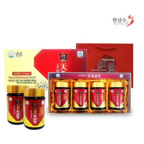 대한홍삼진흥공사 고려6년근 천홍삼정 240 g x 4병 부모님 효도선물 - 홍삼/인삼 | 쿠팡