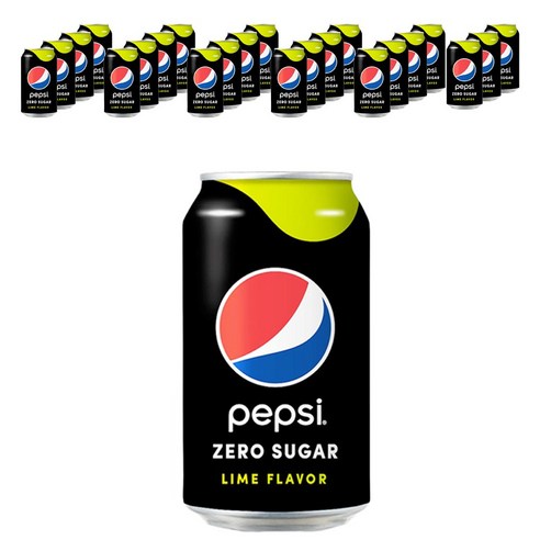 펩시 콜라 제로슈가 라임향, 355ml, 24캔