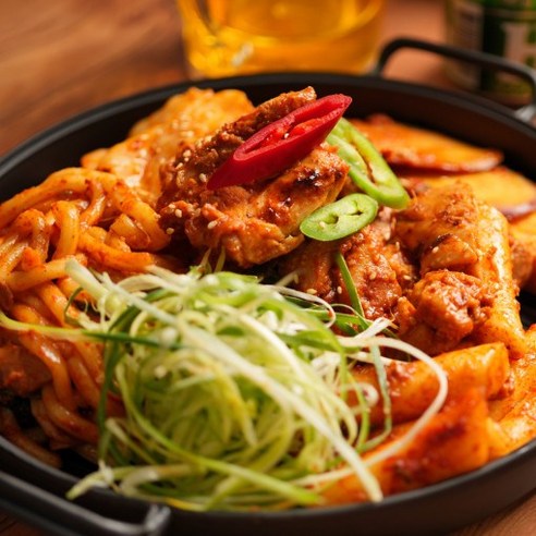 양념닭갈비 선물세트 국내산 닭다리살 닭목살(특수부위) 캠핑용 술안주용 명절선물세트 숯불닭갈비 사은품증정(북채) [원산지:국산(강원도 춘천시)], 1세트, 3kg