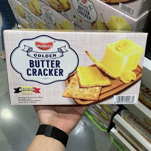 Monesco 골든 버터 크래커 1000g (20g X 50입) 인도네시아, 1개