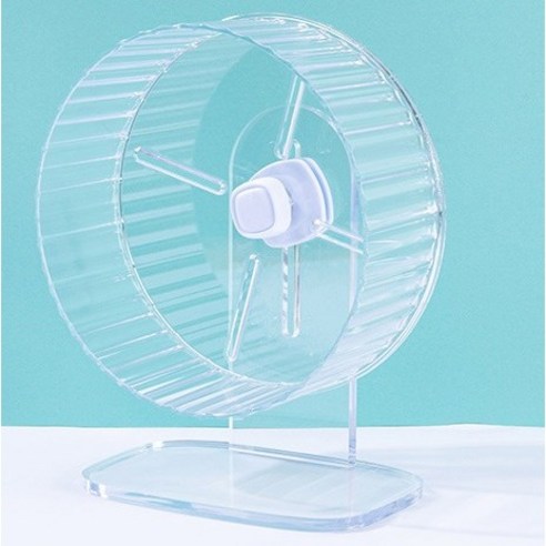 햄스펫 저소음 크리스탈 햄스터 쳇바퀴, 1개, 투명색
