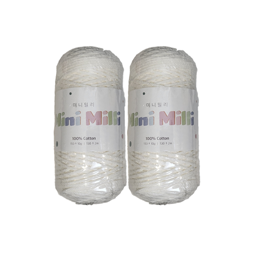 미니밀리실 버블 토트백 150g (총 300g), 2개, 702 화이트