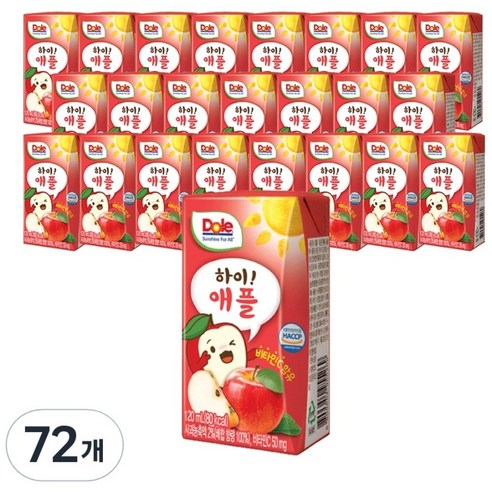 돌 하이 애플 주스, 72개, 120ml