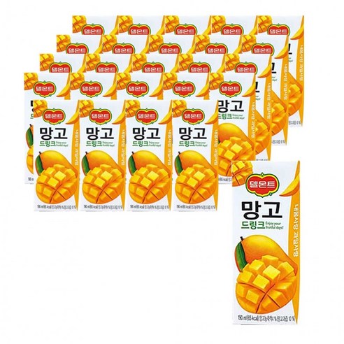 롯데칠성 델몬트 망고 190ml 32팩 과일주스 과즙음료 HN, 32개