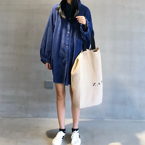퀸앤조이 코듀로이 루즈핏 남방