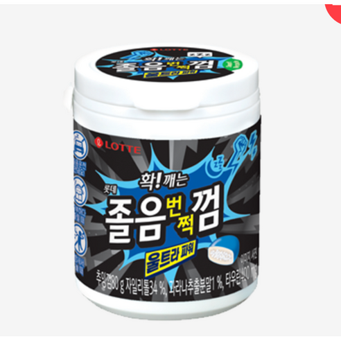 롯데제과 졸음 번쩍 껌 울트라 파워, 80g, 2개