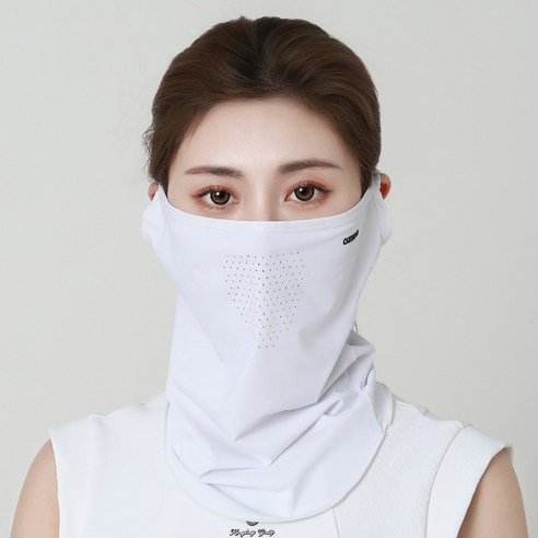 오제로 자외선 차단 쿨 스포츠 마스크, 화이트, 1세트