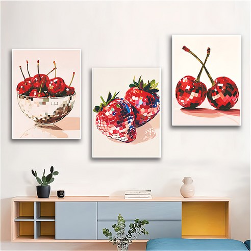 디어아트 보석십자수 캔버스형 AB 과일 크리스탈 40X50cm, 1개, M6(40X50cm)