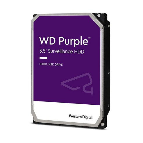 WD 퍼플 서베일런스 하드 드라이브 HDD 4TB WD SATA 6Gb 64MB 캐시 3.5인치 WD40PURZ, 256 MB Cache, 10TB