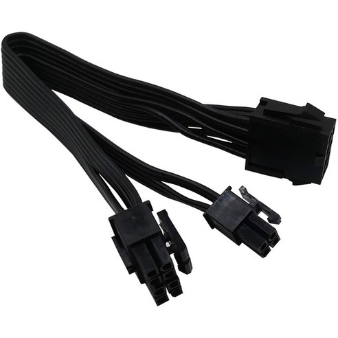 Retemporel 용 Cpu 8 핀 암 - Atx 4 수 전원 공급 장치 변환기 어댑터 마더 보드 연장 케이블 (20Cm), 1개, 검은 색