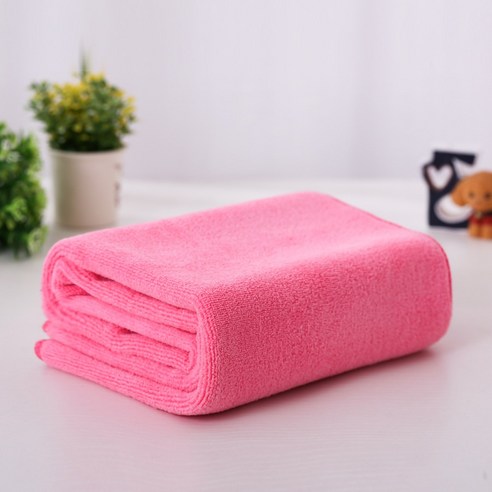 ZZJJC 극세사 수건 드라이 스카프 털 빠짐 없는 주방 청소 물수건, 핫핑크, 600g 30*30