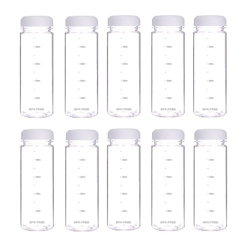 마이보틀 트라이탄 눈금 내열물병 10p 350ml 500ml, 화이트(10개입)
