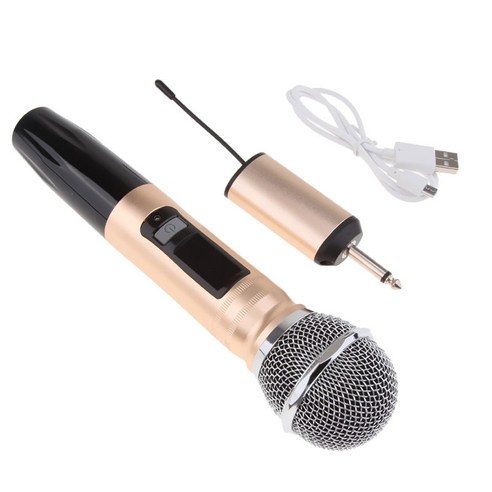 USB 케이블 및 수신기로 휴대용 다이나믹 마이크 녹음 및 팟캐스팅, 설명, 설명, 금속 플라스틱