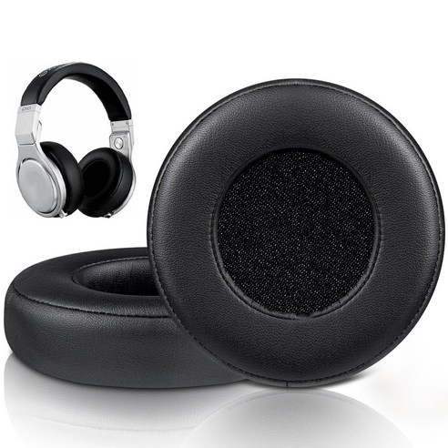 SOULWIT 교체용 이어패드-호환 모델 Beats Pro 비츠 프로 헤드폰 - 고밀도 소음 차단 폼 포함 1쌍, Protein Leather, Black, 1개