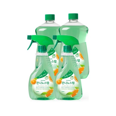 은나노스텝 시즌3 다용도 세정제 (550ml 2개 + 1100ml 리필 2개), 2세트, 1.65L
