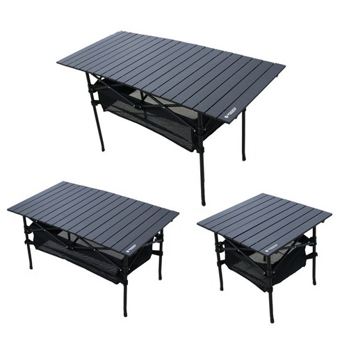 몽크로스 알프스 접이식 캠핑 롤 테이블 폴딩 야외 알루미늄 테이블 S M L, 중형 M