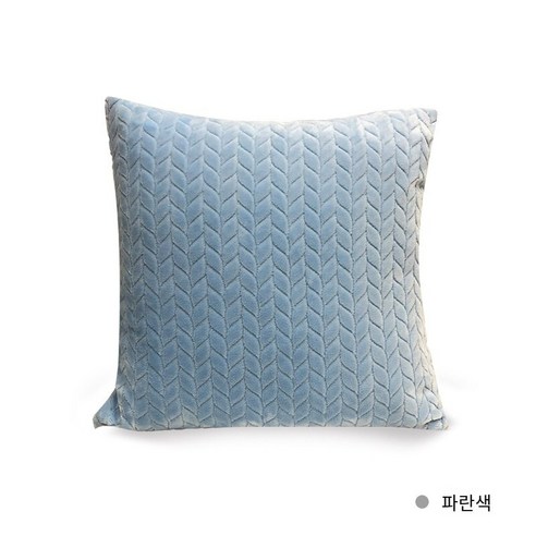 아마존 국경 뜨거운 판매 북유럽 단색 플란넬 기하학 소파 베개 커버 자동차 쿠션 사무실 낮잠 베개, 50*50cm 코어, 블루