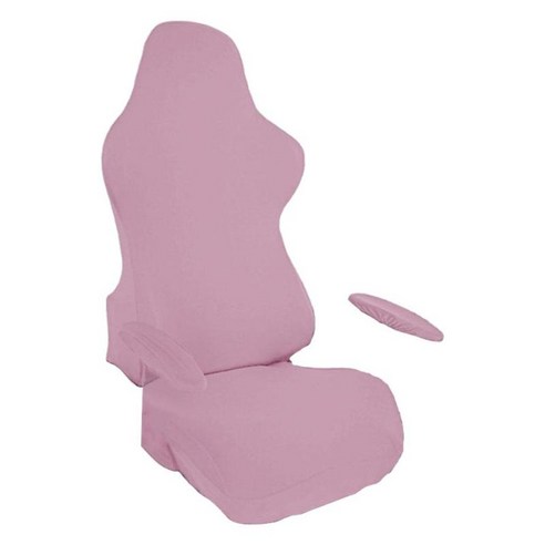 게임용 의자 커버 소프트 회전 의자 안락 의자 레이싱 게임용 의자, 라이트 핑크, 폴리에스터