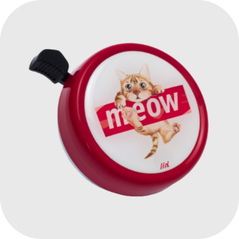 릭스 빅 컬러 벨, 1개, Meow Red