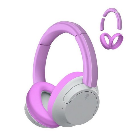 Silicone Case Cover&Headband Cushion for Sony WH-CH720N Wireless Headphones Sony WH-CH720N Bluetooth, Purple