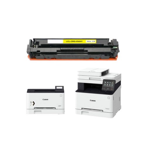 우리네퀵 캐논 MF645CX 토너 대용량 카트리지 복합기 팩스 호환 기종 MF643CDW LBP621CW LBP623CDW MF6495CXKG, 1개입, CRG-054H 노랑 대용량 2300매
