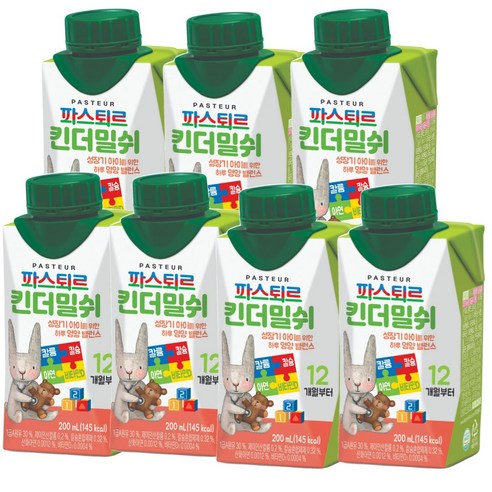 파스퇴르 킨더밀쉬 액상분유 1단계 200ml, 200ml, 7개 200ml × 7개, 200ml × 7개 섬네일