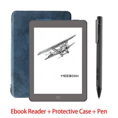 EBOOK리더기 Meebook P78 Pro EBook 리더 7.8 인치 화면 안드로이드 11 SD 카드 듀얼 프론트 엔드 및 WiFi 포함 3G 32GB, 없음, 2) 전자 책 리더 + 케이스 세트 – with Pen 태블릿PC