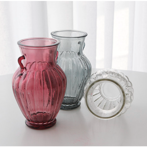 항아리 엔틱 유리 화병 북유럽 꽂병, 엔틱 항아리 유리화병, 투명