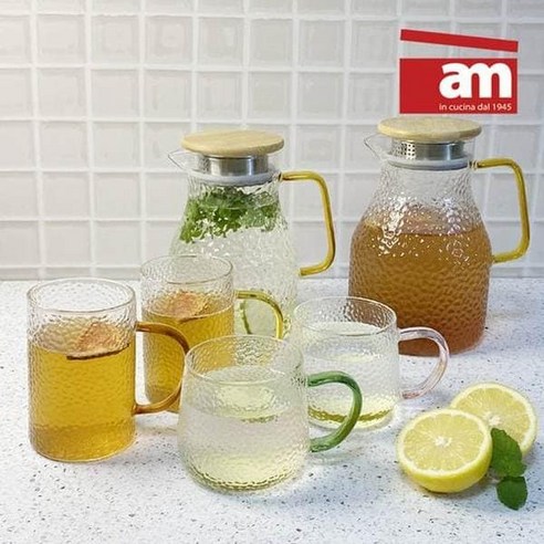 이태리 내열강화유리 물병 세트 – 1200ml + 물잔 2개 + 해머톤 가정용 물통 보틀, 그린 라운드컵, 브라운 라운드컵 mugnano 이태리 내열강화유리 물병 세트 – 1200ml + 물잔 2개 + 해머톤 가정용 물통 보틀, 그린 라운드컵, 브라운 라운드컵 mugnano