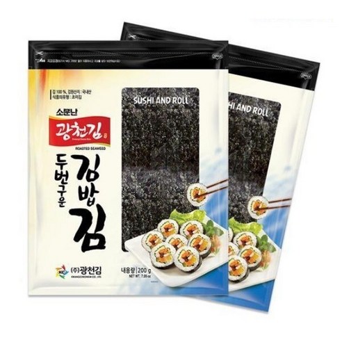 소문난 두번구운 김밥김 200g 100매 x 2개 (총 200매)