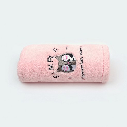 창의력 극세사 자수 드라이 모자 두꺼운 흡수속 드라이 스카프, 25*65cm, 엷은 가루
