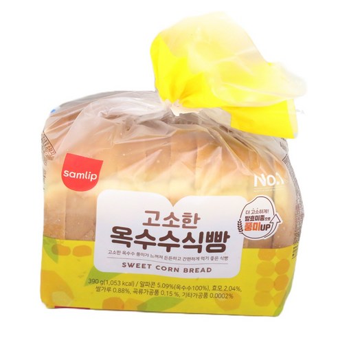 삼립 고소한 옥수수식빵 – 고소하고 맛있는 옥수수의 풍미가 살아있는 식빵을 만나보세요!